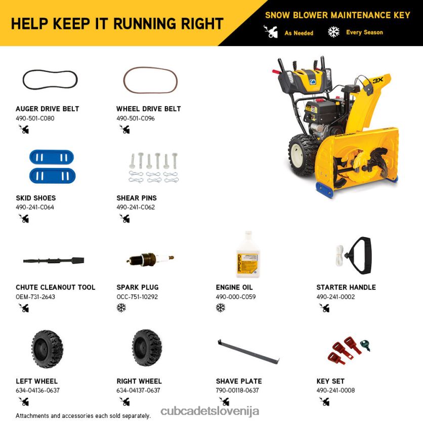 Cub Cadet 3x 28\ snežna freza opremo XL2JH4232
