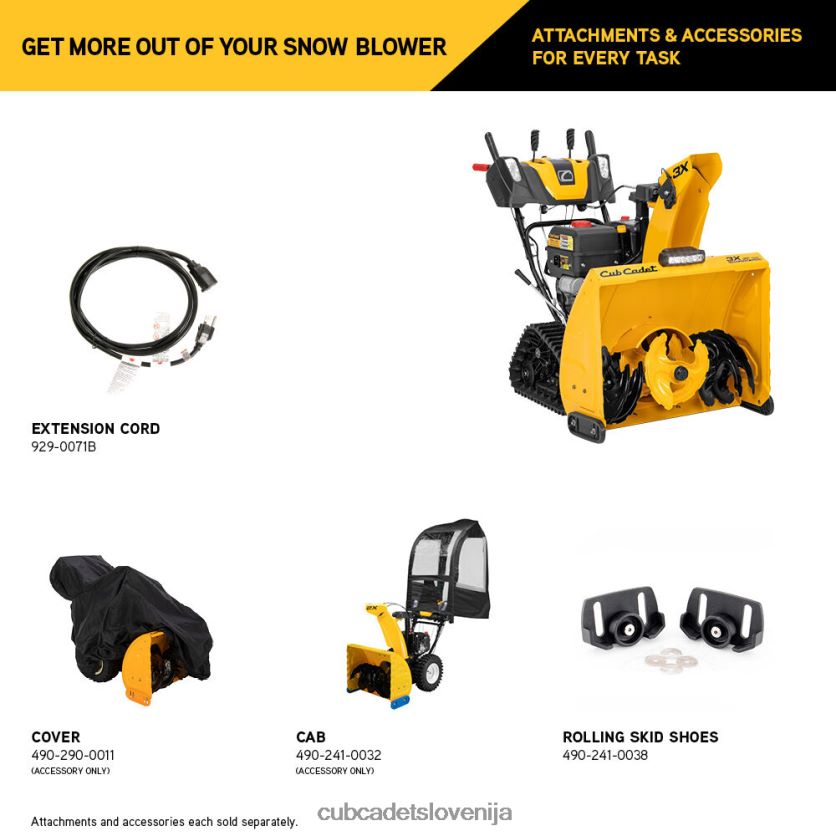 Cub Cadet 3x 30\ trac snežna freza opremo XL2JH4230