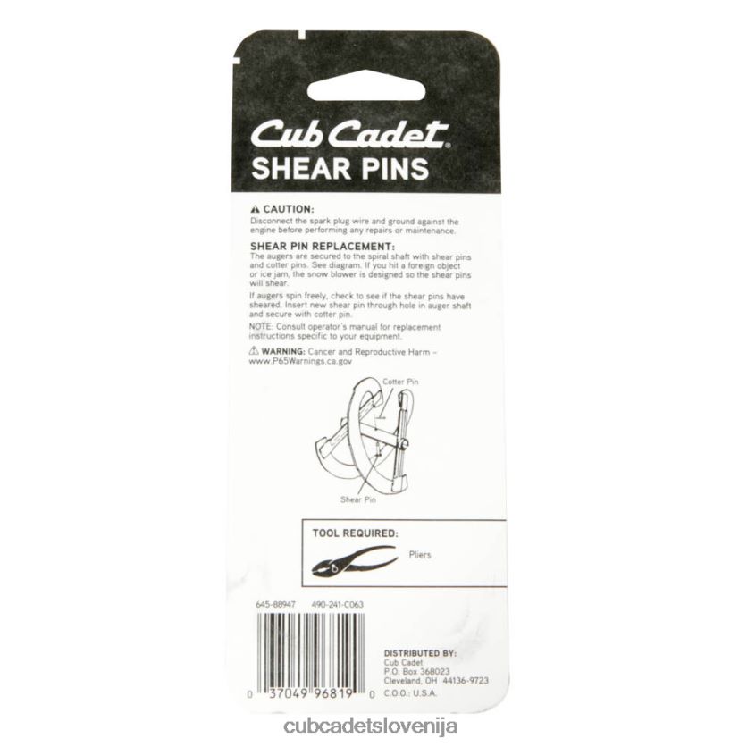 Cub Cadet komplet strižnih zatičev 25 x 15\ pripomoček XL2JH4238