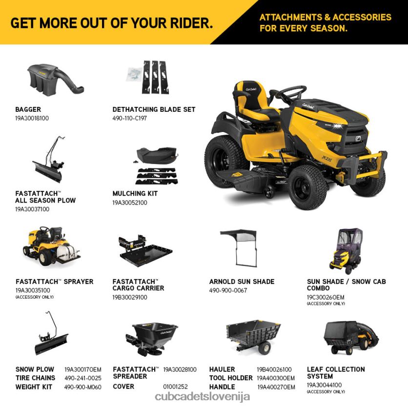 Cub Cadet xt2 gx50 opremo XL2JH450