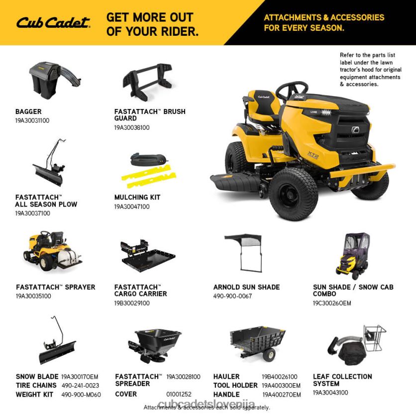 Cub Cadet xt2 lx46 opremo XL2JH438