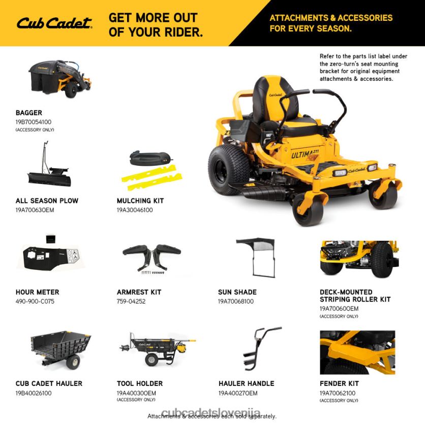 Cub Cadet zt1 42 opremo XL2JH43