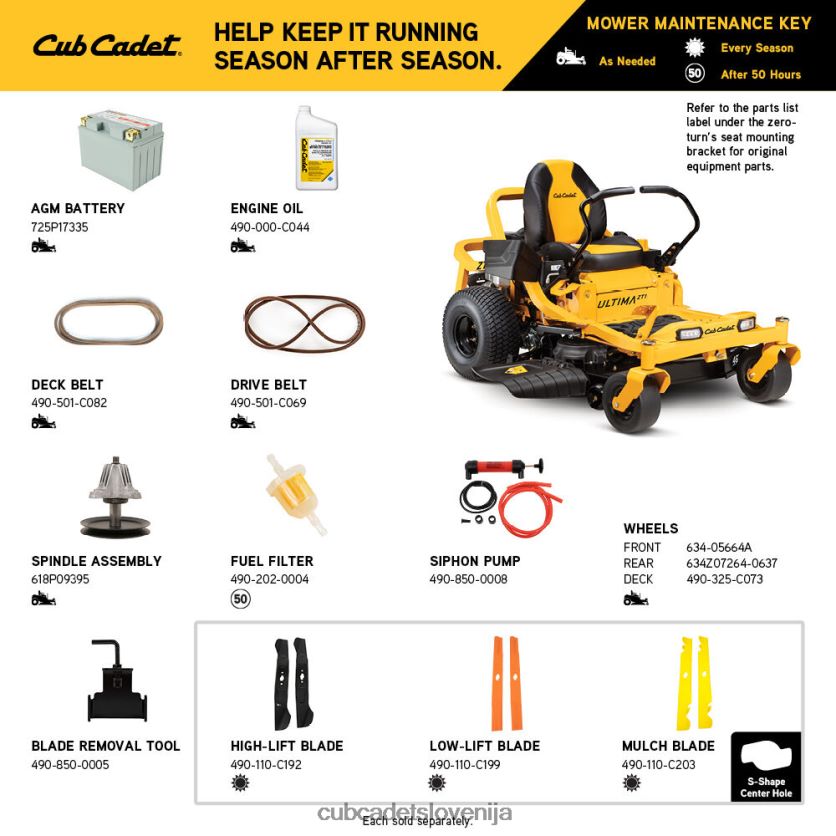 Cub Cadet zt1 46 opremo XL2JH45