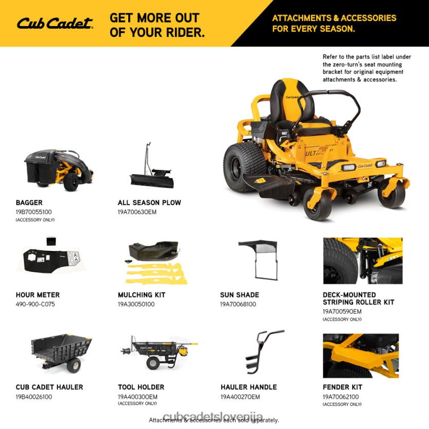 Cub Cadet zt1 50 opremo XL2JH41