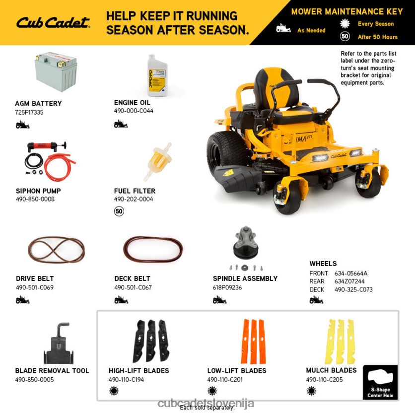 Cub Cadet zt1 54 opremo XL2JH42