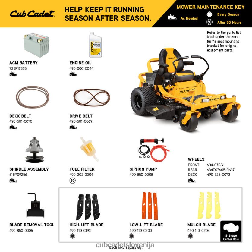 Cub Cadet zt2 54 opremo XL2JH421