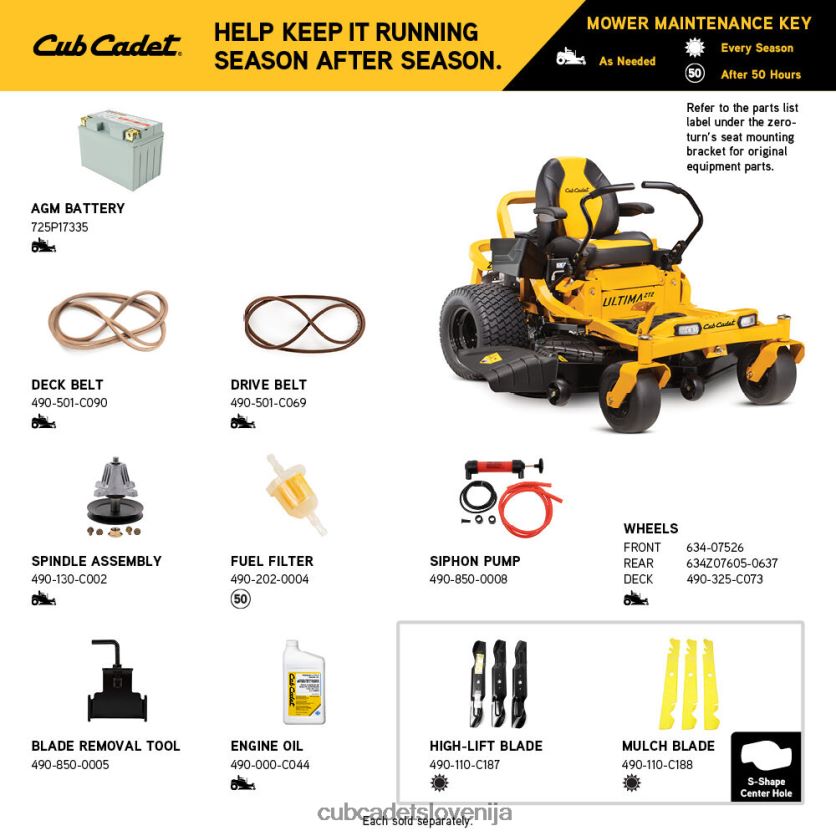 Cub Cadet zt2 60 opremo XL2JH431