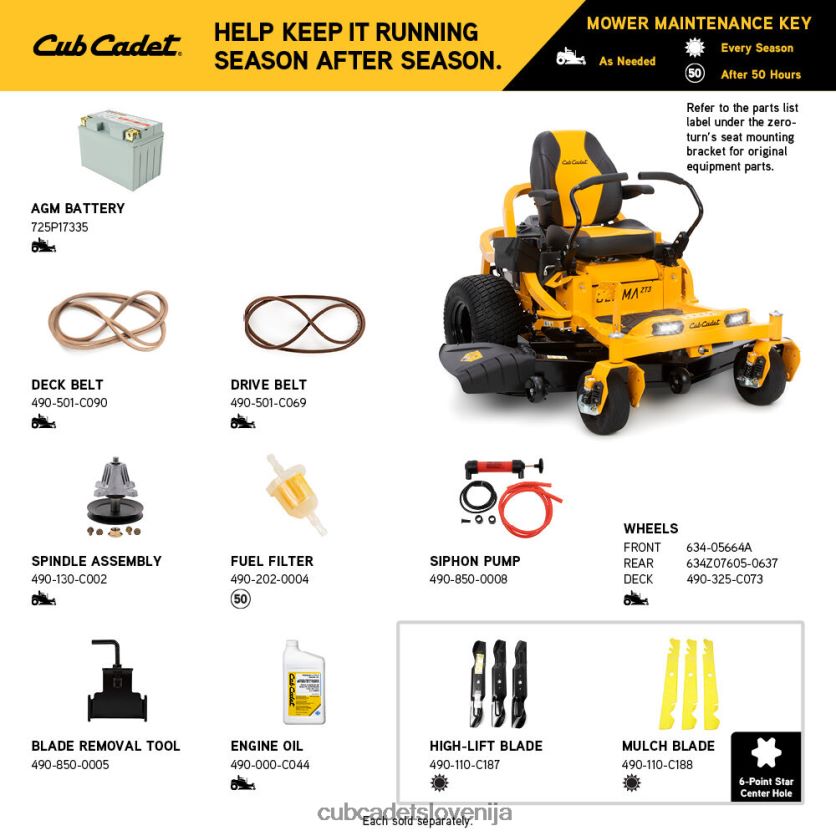 Cub Cadet zt3 60 opremo XL2JH414