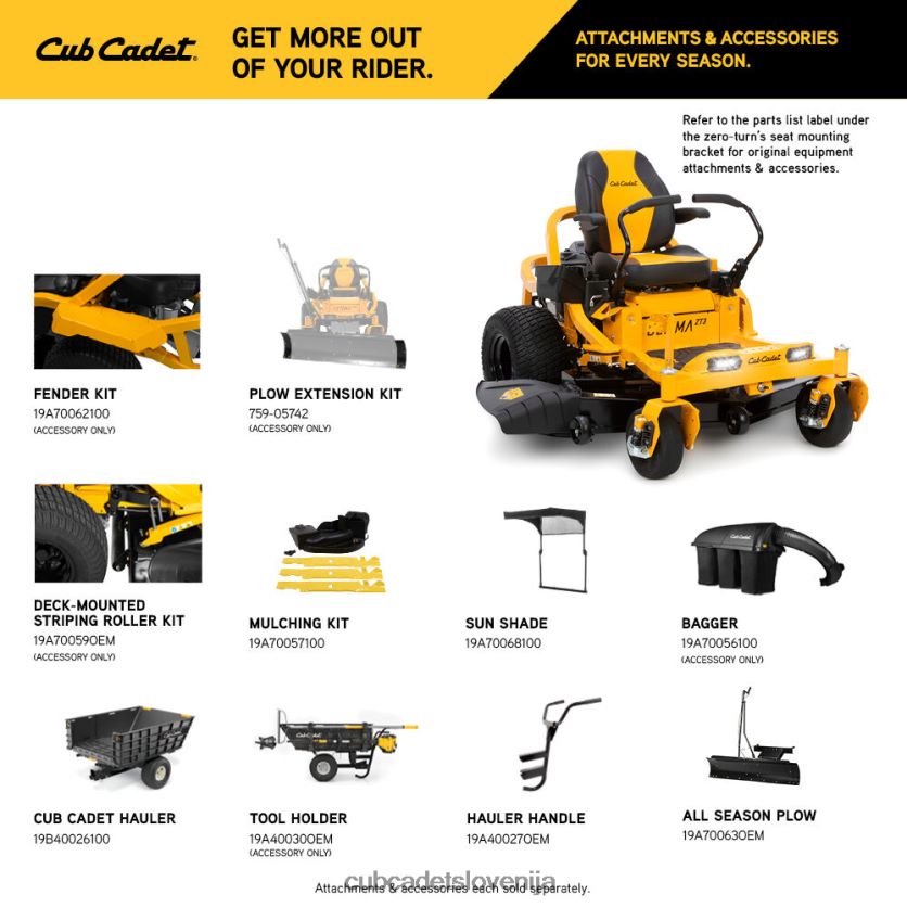 Cub Cadet zt3 60 opremo XL2JH414