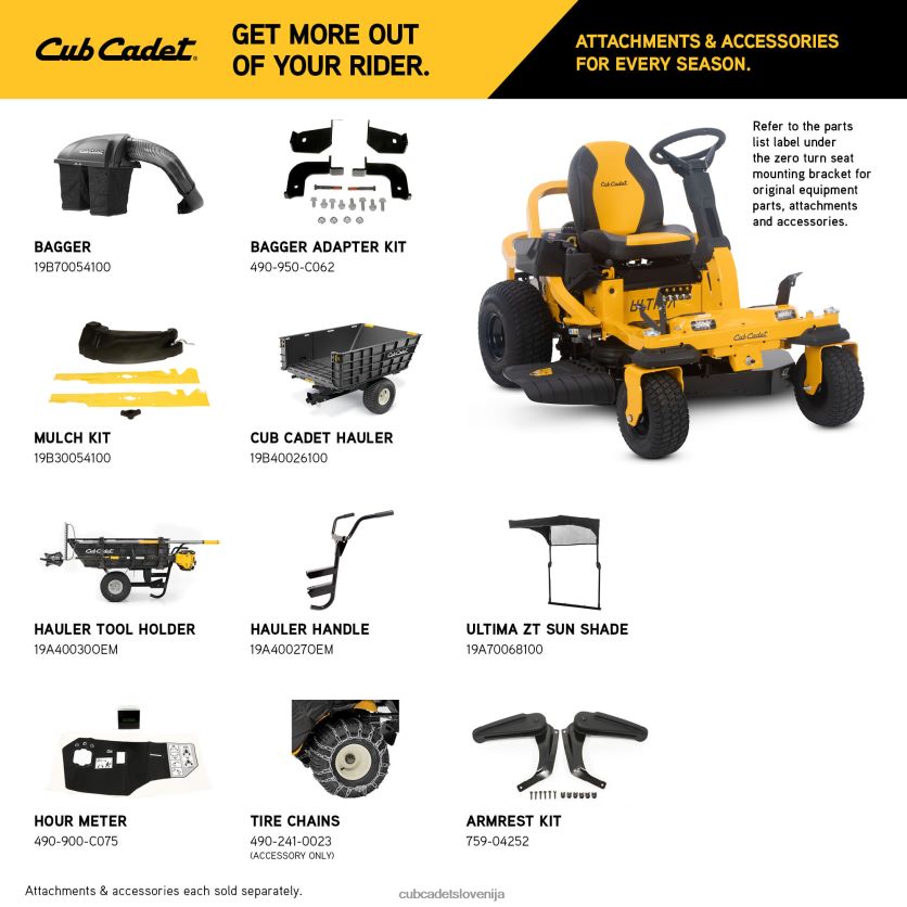 Cub Cadet zts1 42 opremo XL2JH46