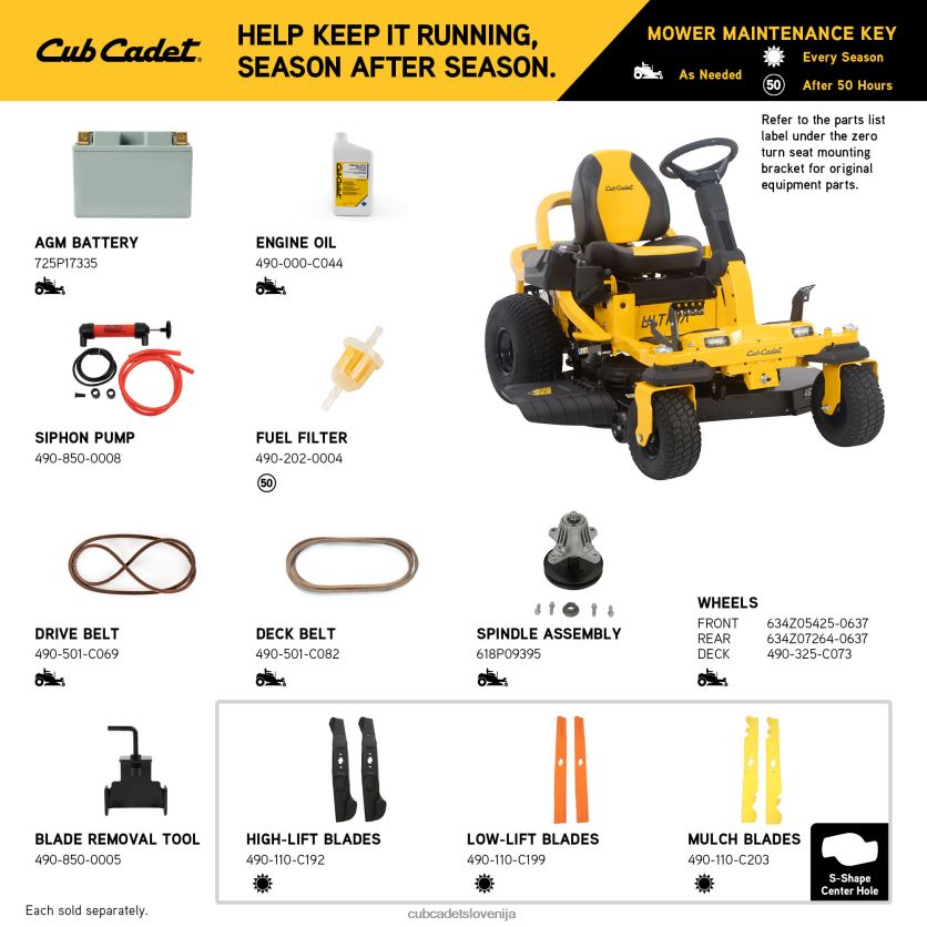 Cub Cadet zts1 46 opremo XL2JH49