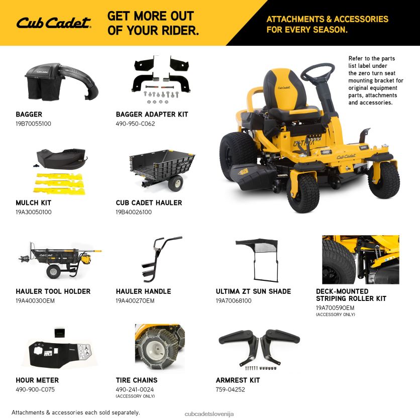 Cub Cadet zts1 50 opremo XL2JH48