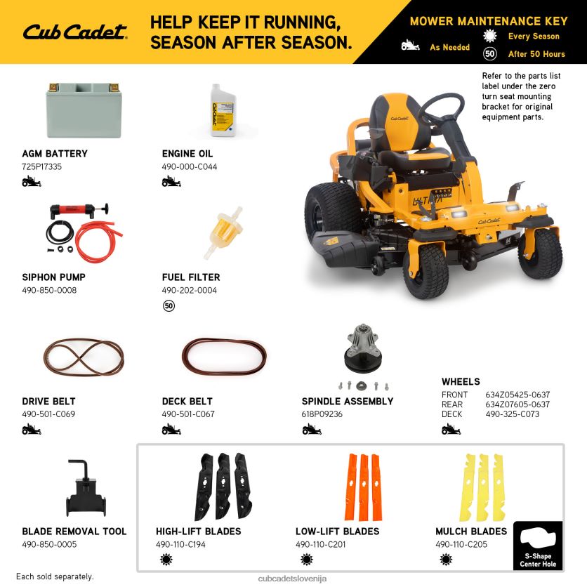 Cub Cadet zts2 54 opremo XL2JH413