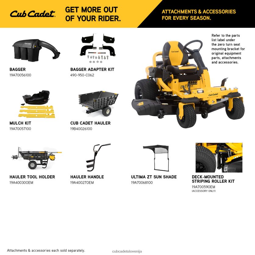 Cub Cadet zts2 60 opremo XL2JH47