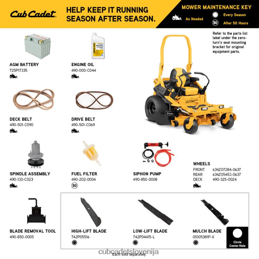 Cub Cadet ztx4 60 opremo XL2JH415