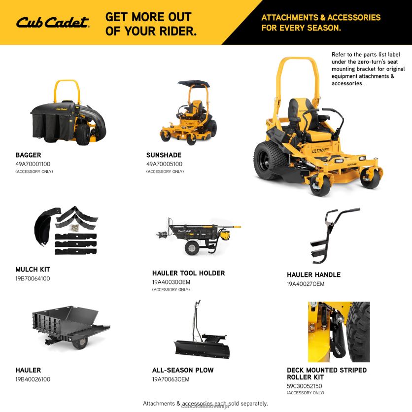 Cub Cadet ztx5 48 opremo XL2JH428