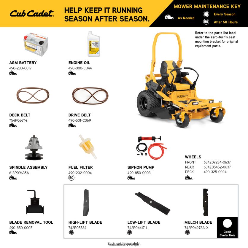 Cub Cadet ztx5 48 opremo XL2JH428