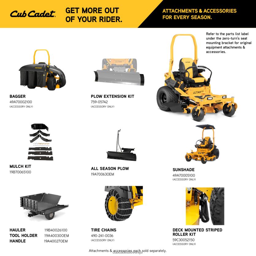 Cub Cadet ztx6 54 opremo XL2JH422