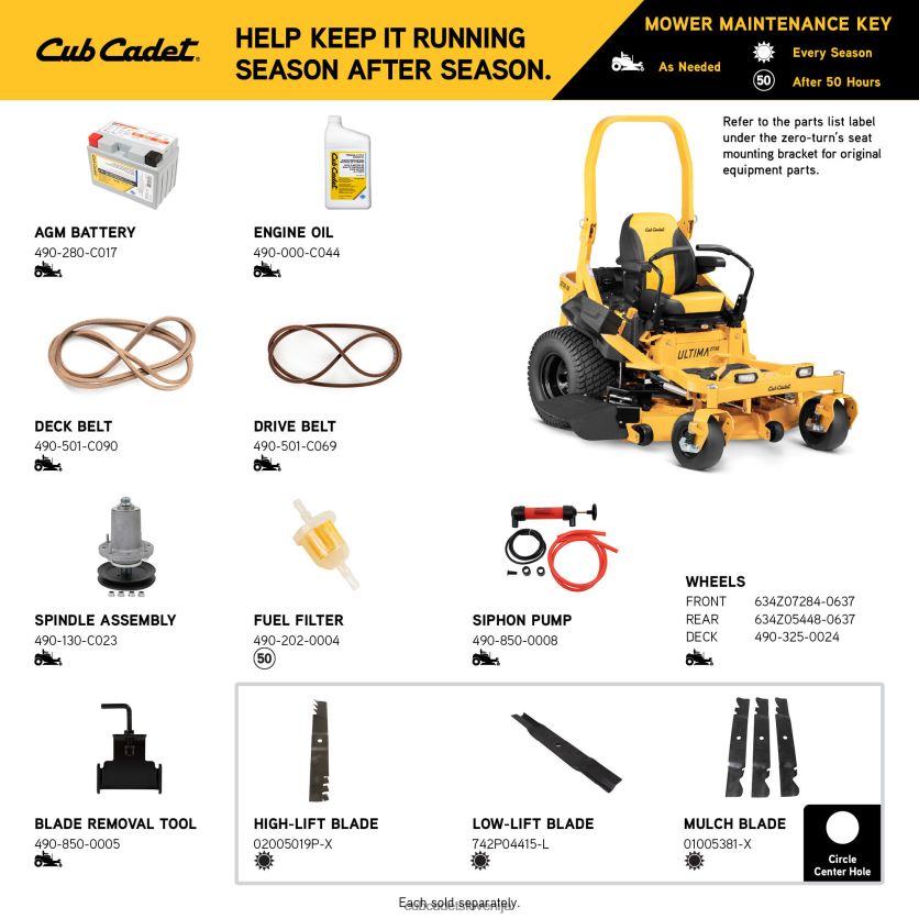 Cub Cadet ztx6 60 opremo XL2JH417