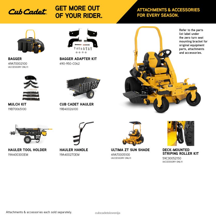 Cub Cadet ztxs4 54 opremo XL2JH418