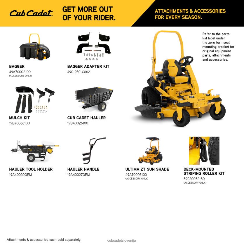 Cub Cadet ztxs4 60 opremo XL2JH423