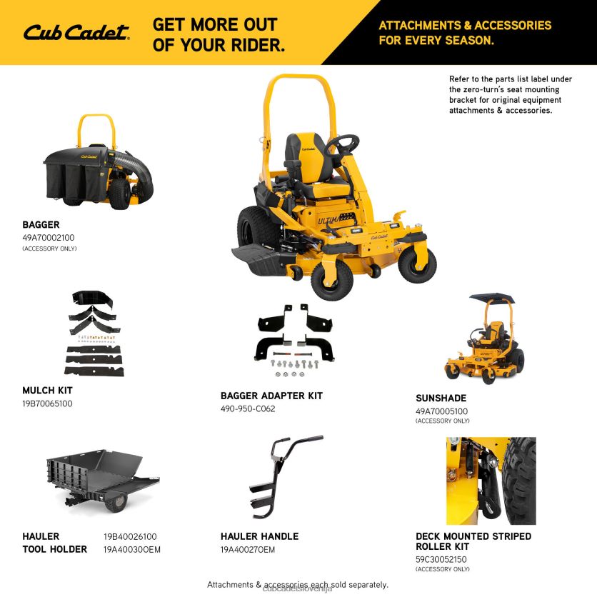Cub Cadet ztxs5 54 opremo XL2JH419