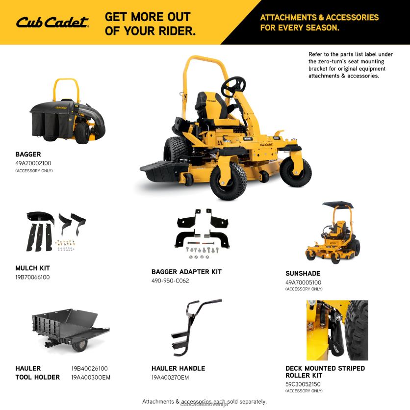 Cub Cadet ztxs5 60 opremo XL2JH420