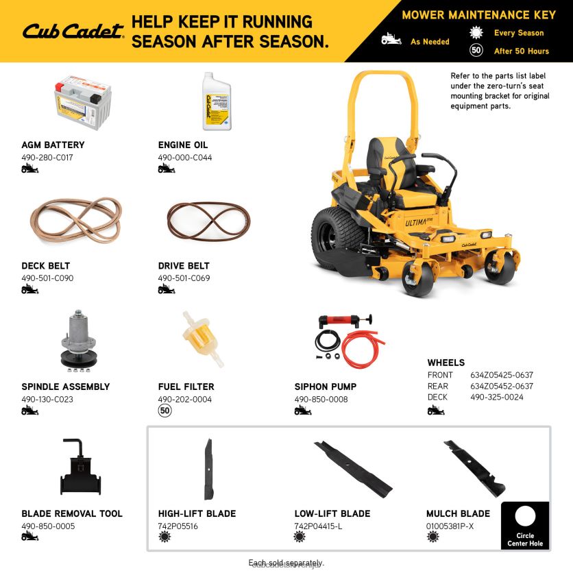 Cub Cadet ztxs5 60 opremo XL2JH420